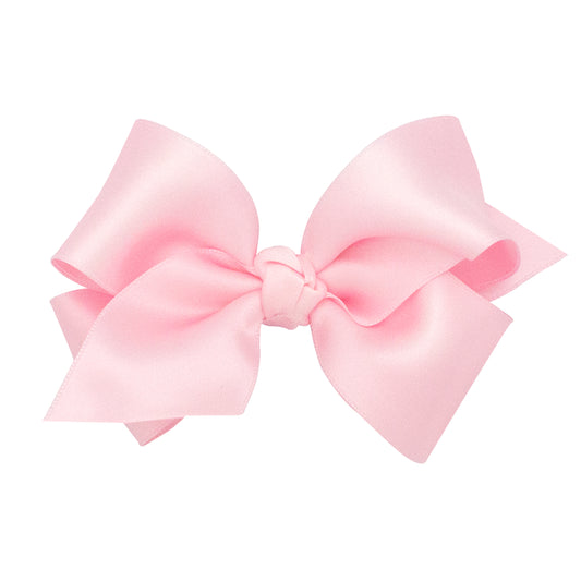 Wee Ones Small French Satin Hair Bow (Knot Wrap)- Pinch Clip