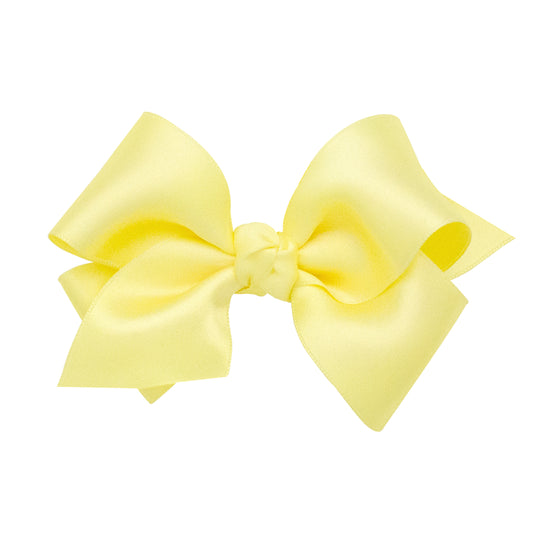 Wee Ones Small French Satin Hair Bow (Knot Wrap)- Pinch Clip