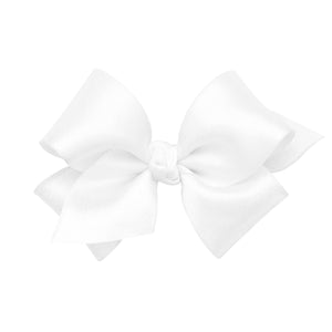 Wee Ones Small French Satin Hair Bow (Knot Wrap)- Pinch Clip