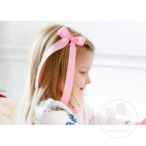 Wee Ones Mini Grosgrain Hair Bowtie with Knot Wrap and Streamer Tails