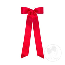 Load image into Gallery viewer, Wee Ones Mini French Satin Hair Bowtie with Knot Wrap and Streamer Tails