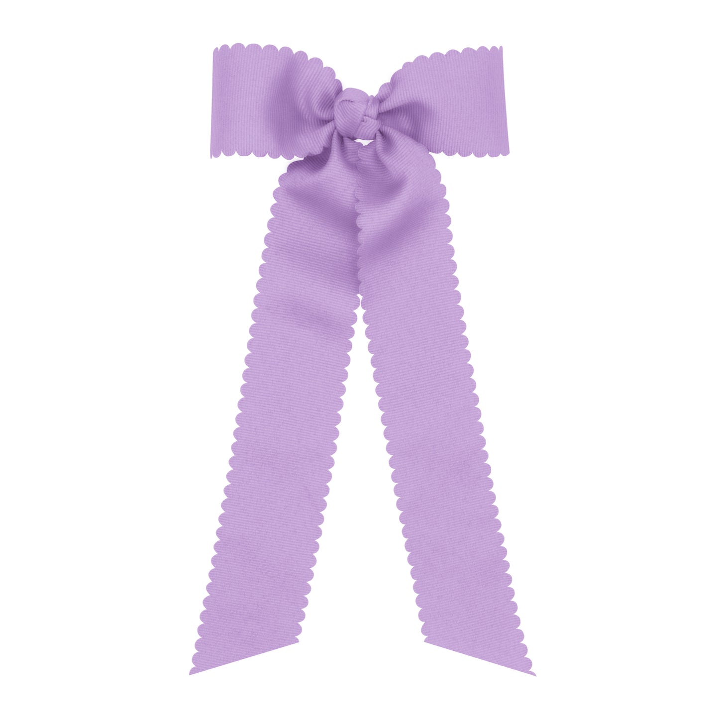 Wee Ones Medium Scalloped Edge Grosgrain Bow with Streamer Tails