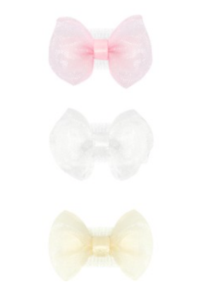 Wee Ones Baby Organza Bowties on Velcro