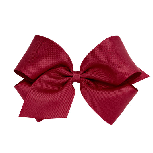 Wee Ones King Classic Grosgrain Hair Bow (Plain Wrap)- Pinch Clip