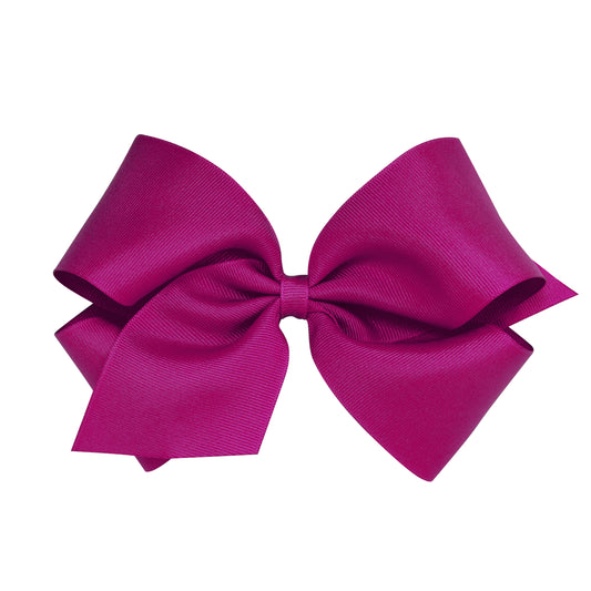 Wee Ones King Classic Grosgrain Hair Bow (Plain Wrap)- Pinch Clip