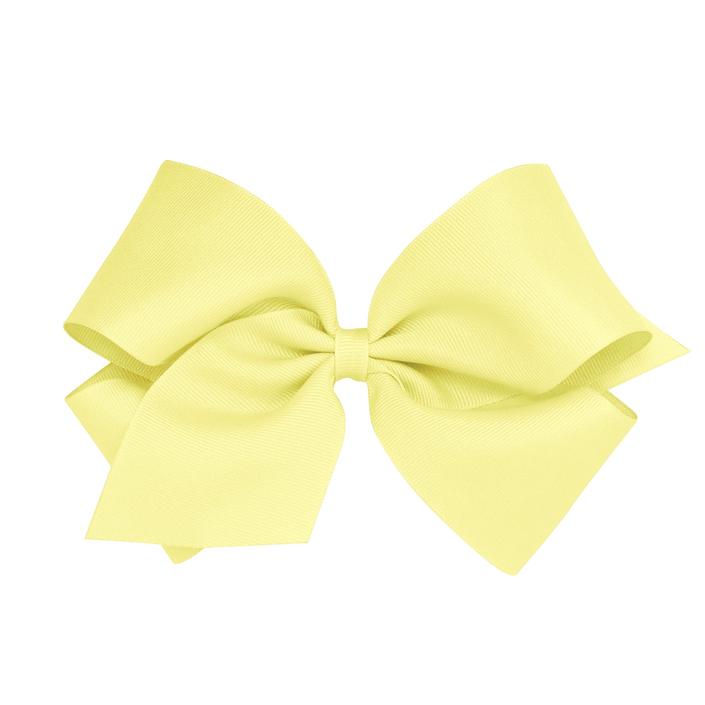 Wee Ones King Classic Grosgrain Hair Bow (Plain Wrap) On Pinch Clip