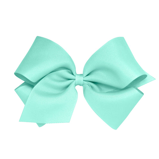 Wee Ones King Classic Grosgrain Hair Bow (Plain Wrap)- Pinch Clip