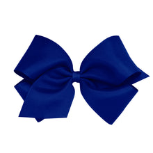 Load image into Gallery viewer, Wee Ones King Classic Grosgrain Hair Bow (Plain Wrap) On Pinch Clip