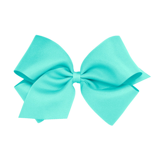 Wee Ones King Classic Grosgrain Hair Bow (Plain Wrap)- Pinch Clip