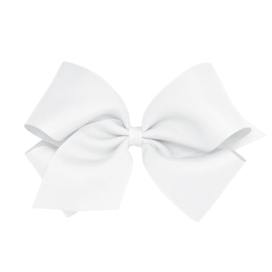 Wee Ones King Classic Grosgrain Hair Bow (Plain Wrap)- Pinch Clip