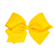 Load image into Gallery viewer, Wee Ones King Classic Grosgrain Hair Bow (Plain Wrap) On Pinch Clip