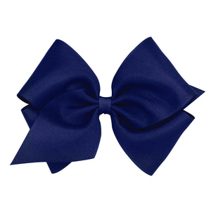Wee Ones Mini King Classic Grosgrain Hair Bow On Pinch Clip