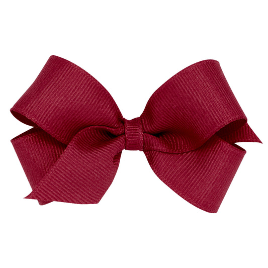 Wee Ones Mini Classic Grosgrain Hair Bow (Plain Wrap)- Pinch Clip