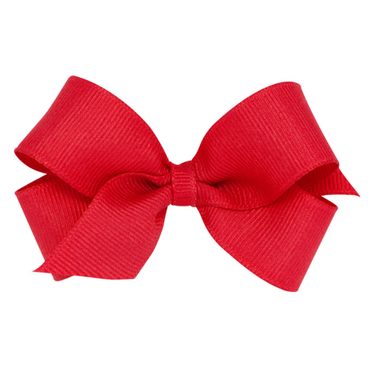 Wee Ones Mini Classic Grosgrain Hair Bow (Plain Wrap)- Pinch Clip