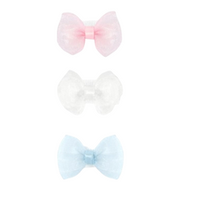 Load image into Gallery viewer, Wee Ones Baby Organza Bowties on Velcro