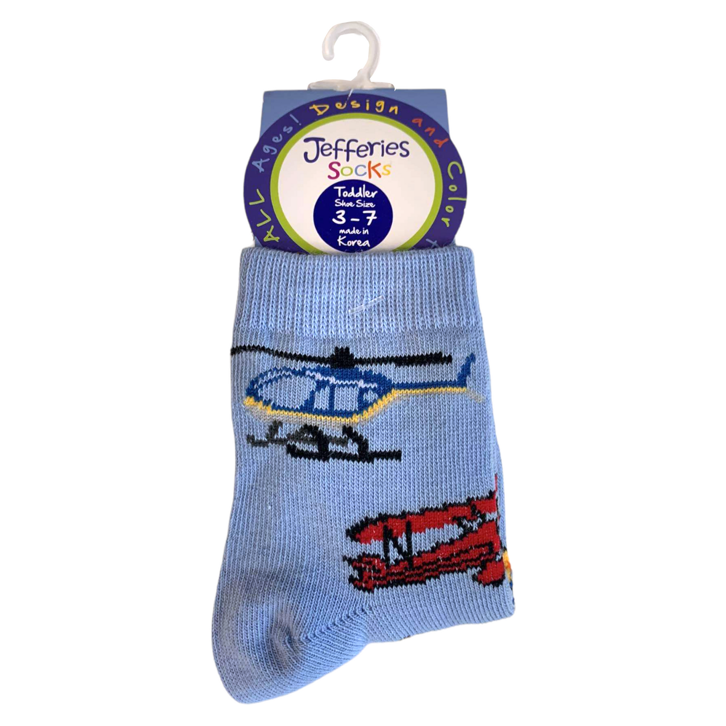 Jefferies Socks Transportation Pattern Crew Socks