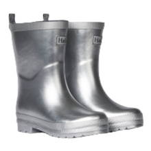 Load image into Gallery viewer, Hatley Silver Shimmer Rain Boots