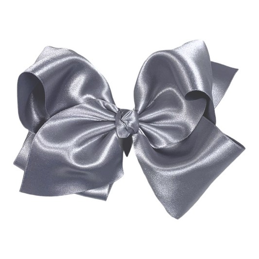 Wee Ones Small King French Satin Hair Bow - Pinch Clip