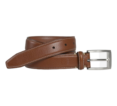 Johnston & Murphy Top Stitch Leather Belt