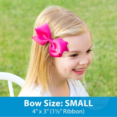 Wee Ones Small Classic Grosgrain Pinch Clip Hair Bow (Plain Wrap)