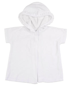 Florence Eiseman Girls Terry Cover- Up With Ruffled Hood