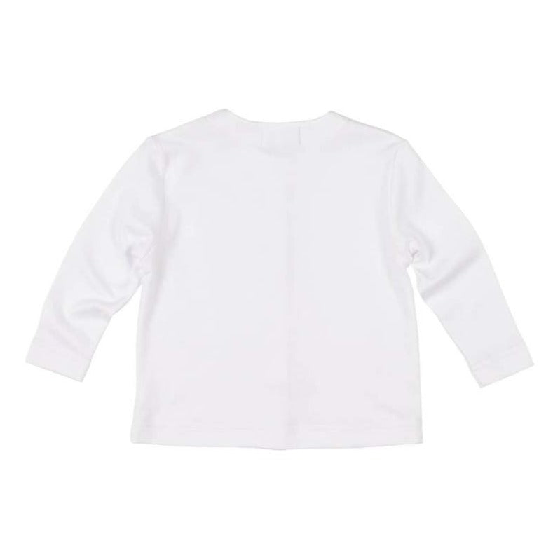 Florence Eiseman Girls White Knit Pocket Cardigan