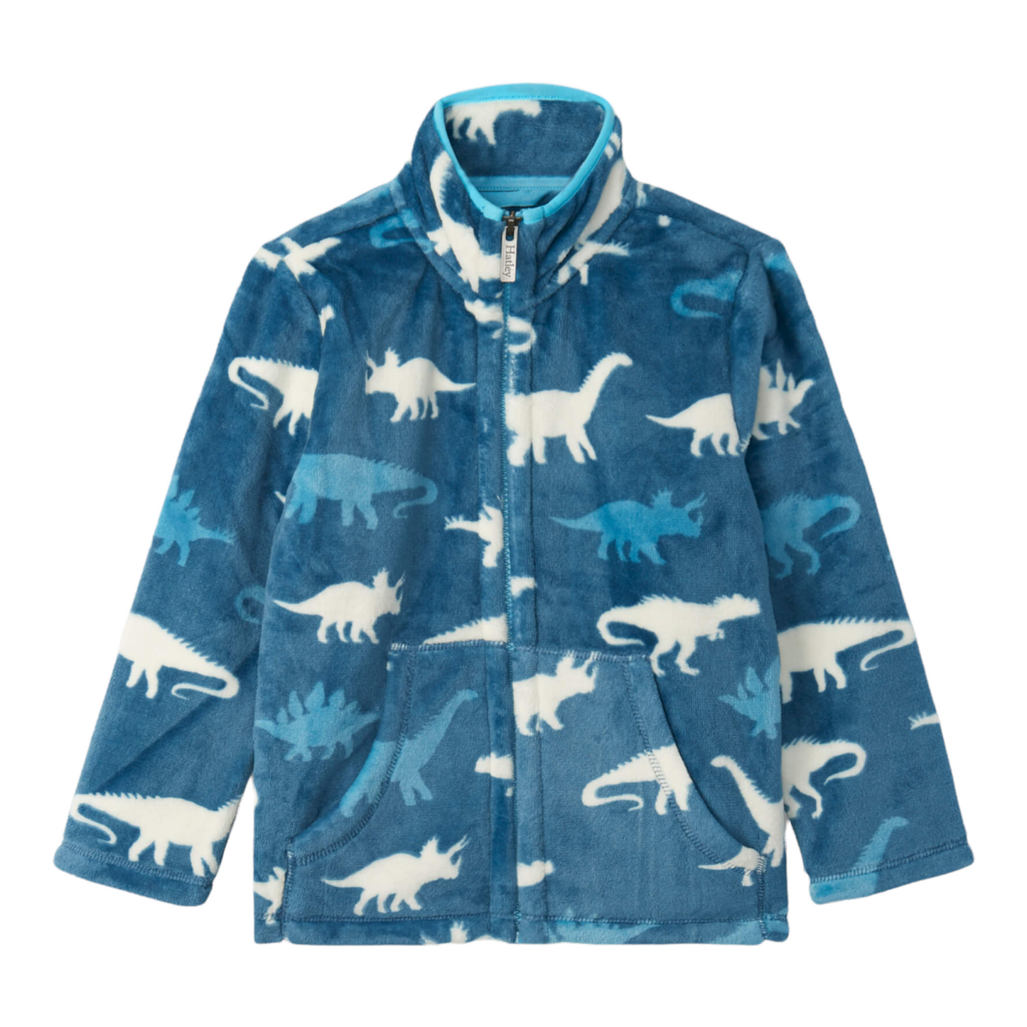 Hatley Dino Silhouettes Fuzzy Fleece Zip Up