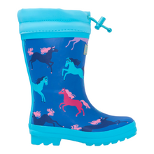 Load image into Gallery viewer, Hatley Prancing Horses Sherpa Lined Rain Boots
