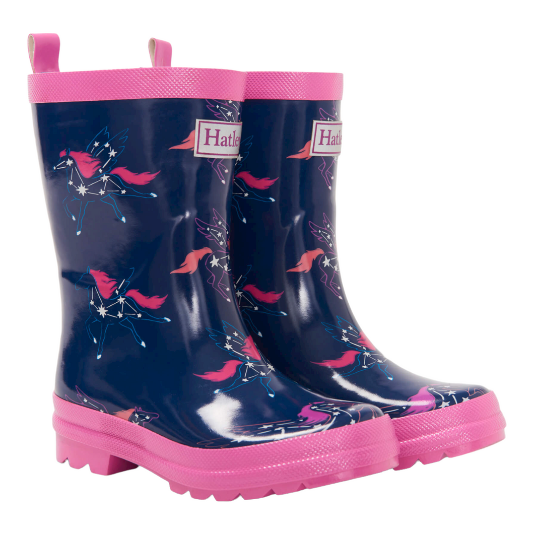 Hatley Pegasus Constellations Shiny Rain Boots
