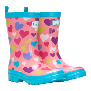 Hatley Colorful Hearts Shiny Rain Boots