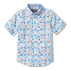 Johnston & Murphy Boys Short-Sleeve Printed Shirt